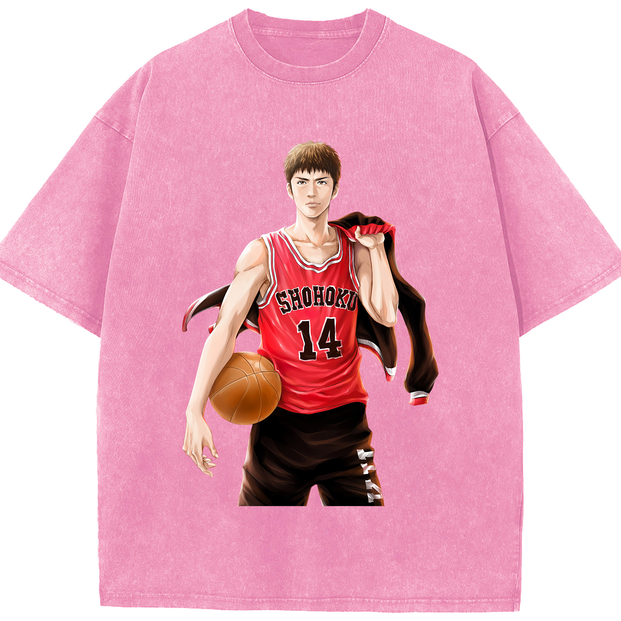 （画像用） SLAM DUNK／スラムダンク 綿100% ヴィンテージ風 半袖Tシャツ（フロントプリント）